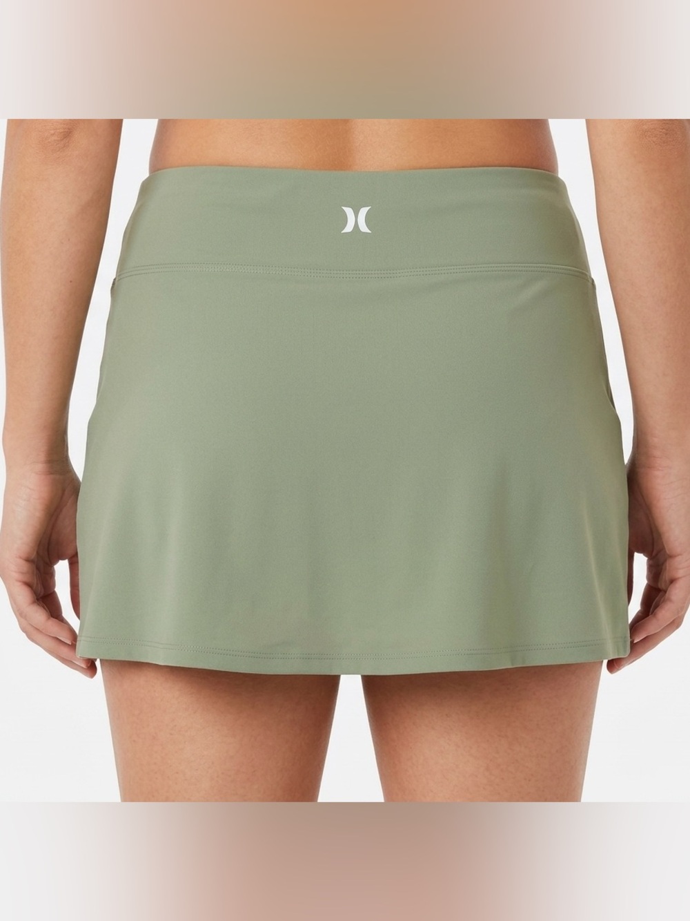 Hurley Performance Athletic Swim Skort Size M Sage Green NWT UPF 50+